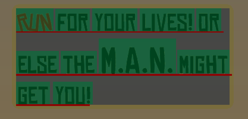 Rich text debug overlay